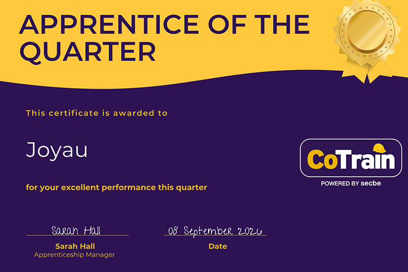 An image of Joyau certificate